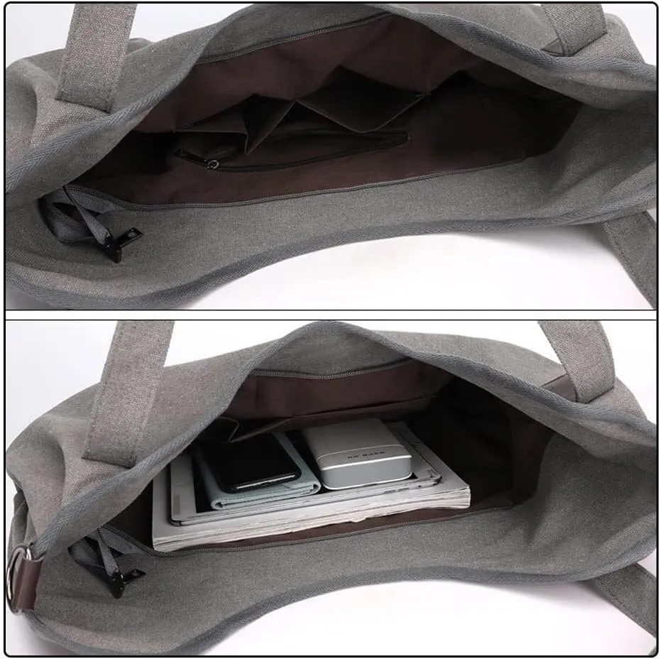 Hobo Shoulder Purse Roomy Crossbody Canvas Messenger Satchel Tote Purse Tote Handbag for Women