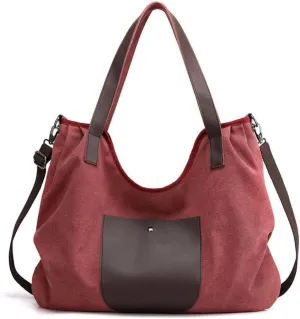 Hobo Shoulder Purse Roomy Crossbody Canvas Messenger Satchel Tote Purse Tote Handbag for Women