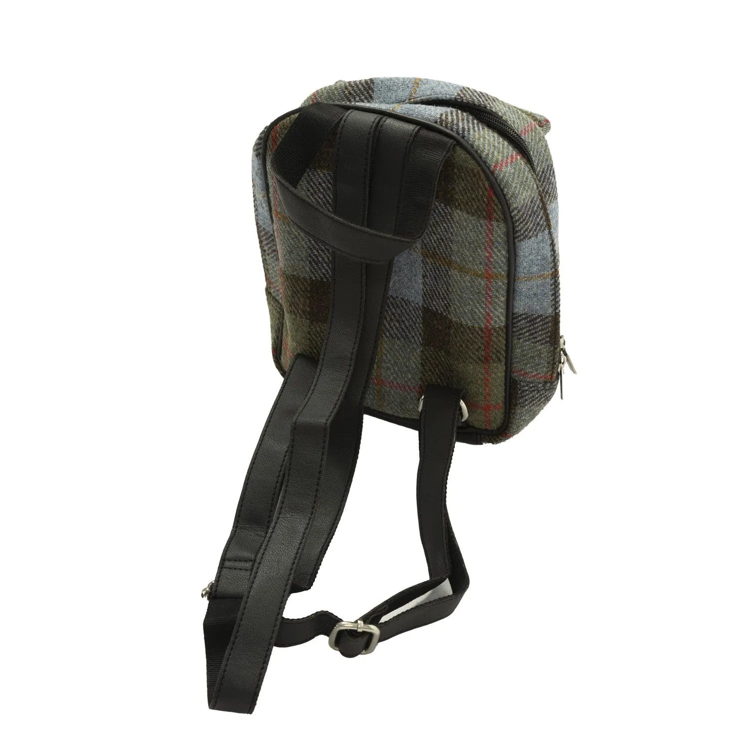 Ht Vegan Leather Small Backpack Lovat Check / Black