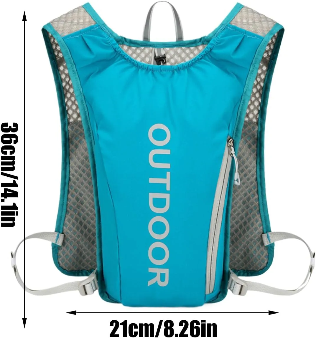 Hydration Backpack | 5L Running Water Backpacks,Lightweight, Breathable, Adjustable Chest Straps Cycling Pouch for Men Women and Marathoner