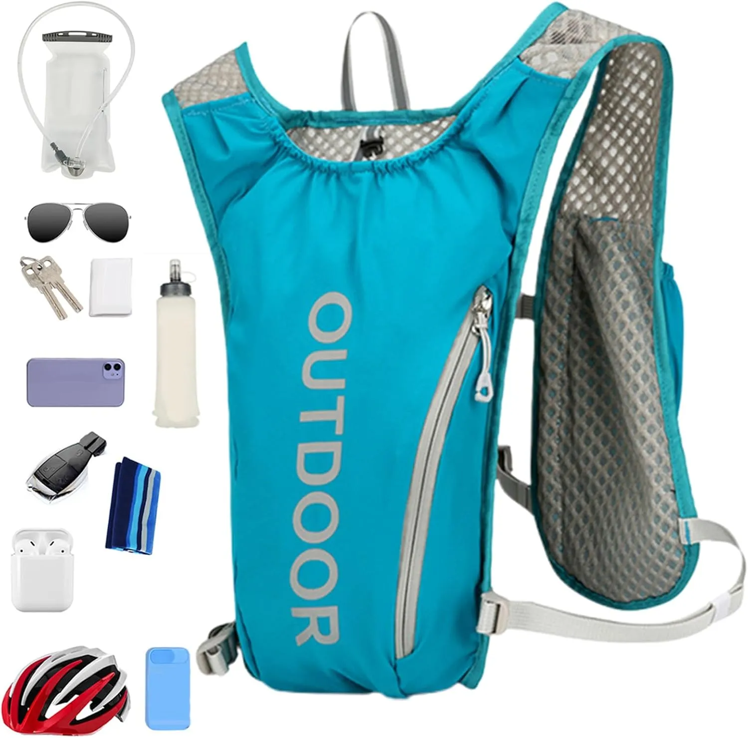 Hydration Backpack | 5L Running Water Backpacks,Lightweight, Breathable, Adjustable Chest Straps Cycling Pouch for Men Women and Marathoner