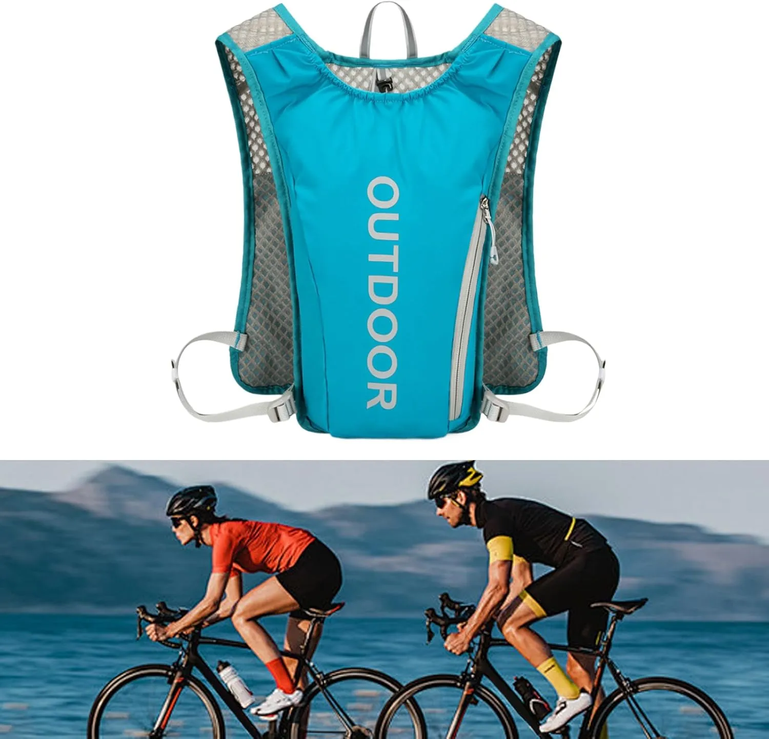 Hydration Backpack | 5L Running Water Backpacks,Lightweight, Breathable, Adjustable Chest Straps Cycling Pouch for Men Women and Marathoner