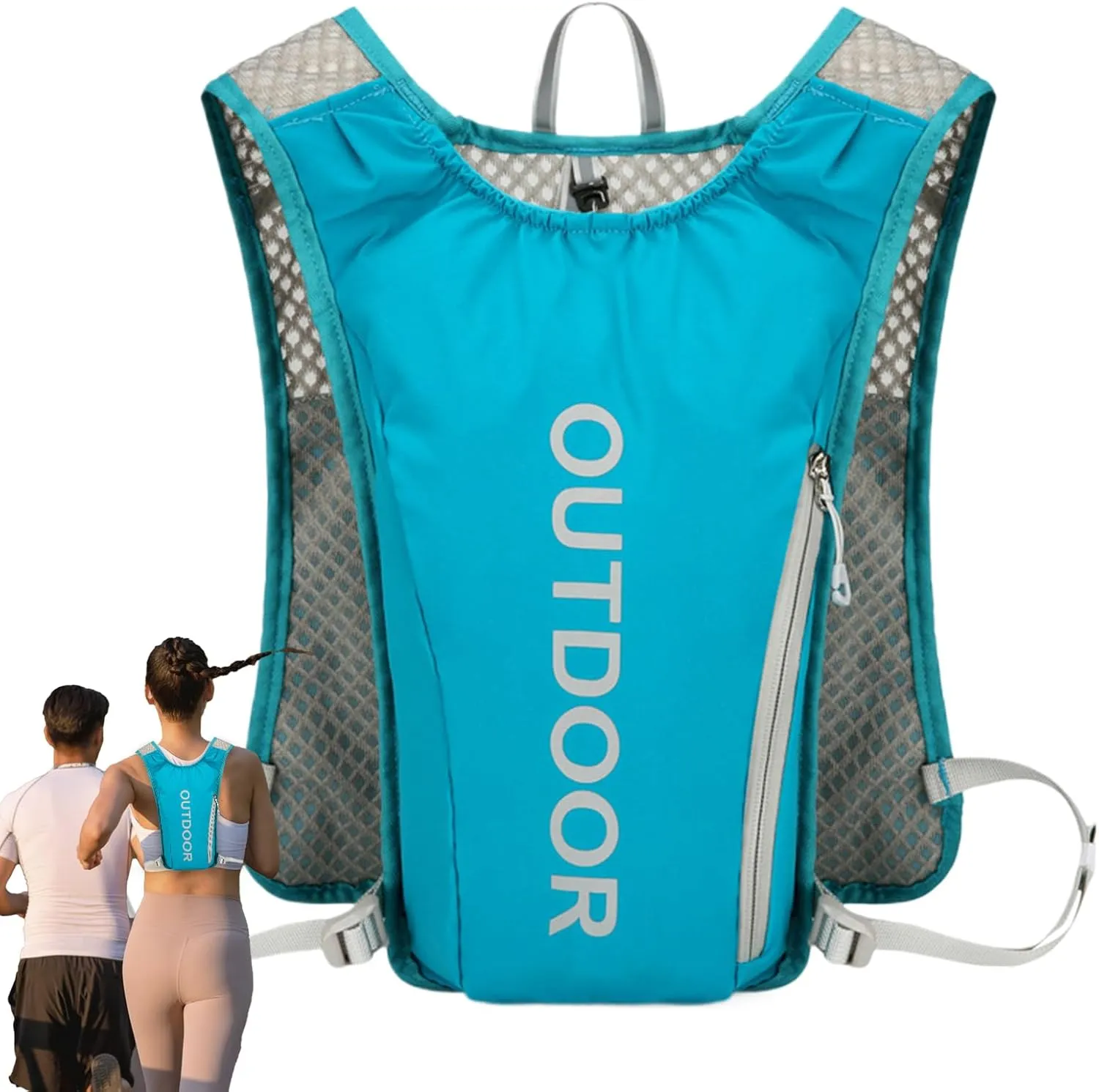 Hydration Backpack | 5L Running Water Backpacks,Lightweight, Breathable, Adjustable Chest Straps Cycling Pouch for Men Women and Marathoner