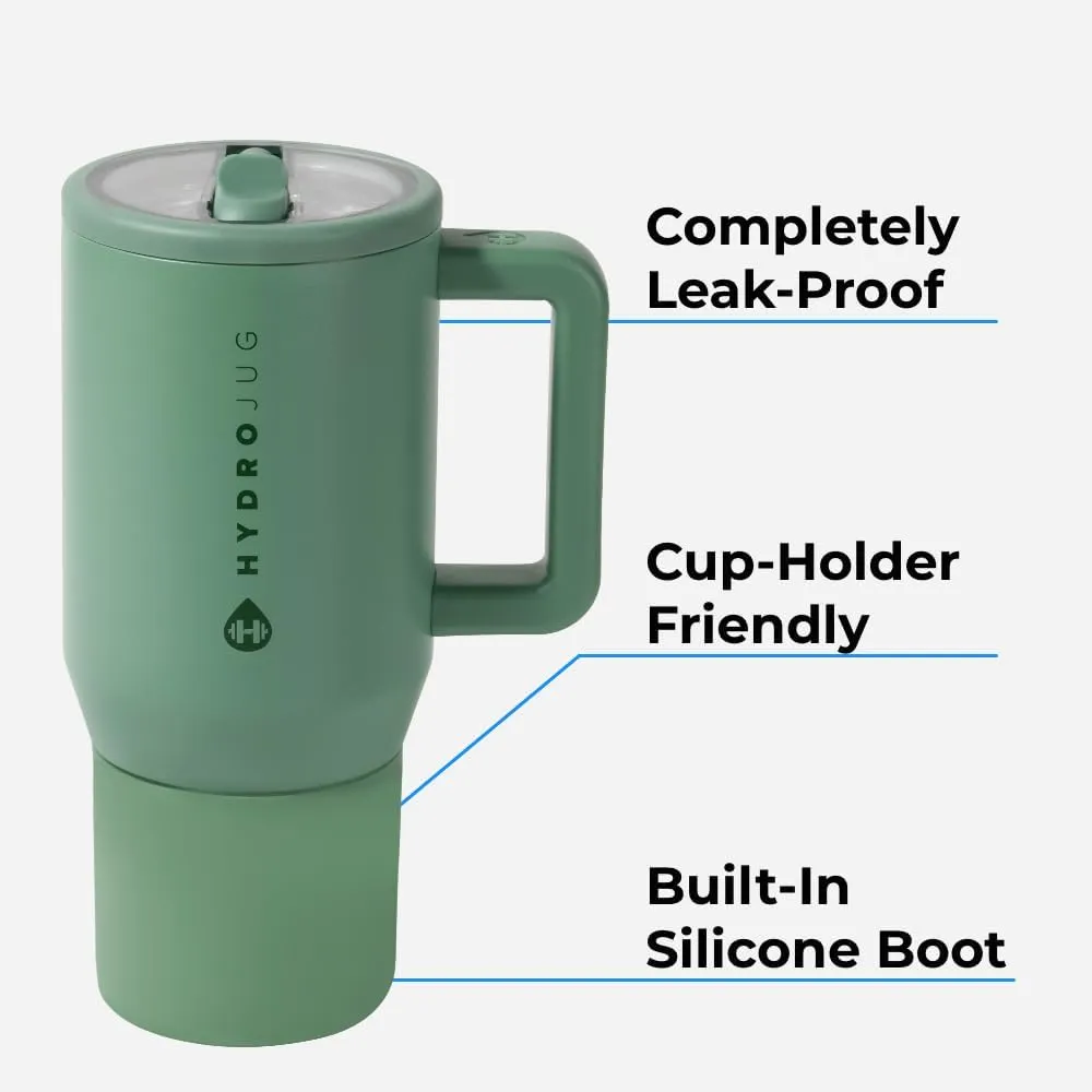 HydroJug Kids - 20 oz Insulated Kids Water Bottle with Flip Straw & Handle | Leak-Proof & Durable | Perfect for School, Sports, Lunch, Travel & Camp, Butter