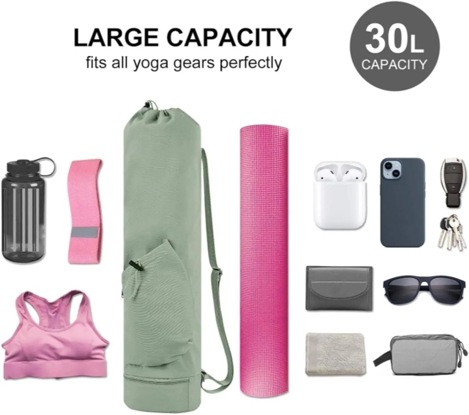 in Stock Amazon New Yoga mat Portable Backpack Multifunctional Travel Bag Sports Gym Bag Yoga mat Bag