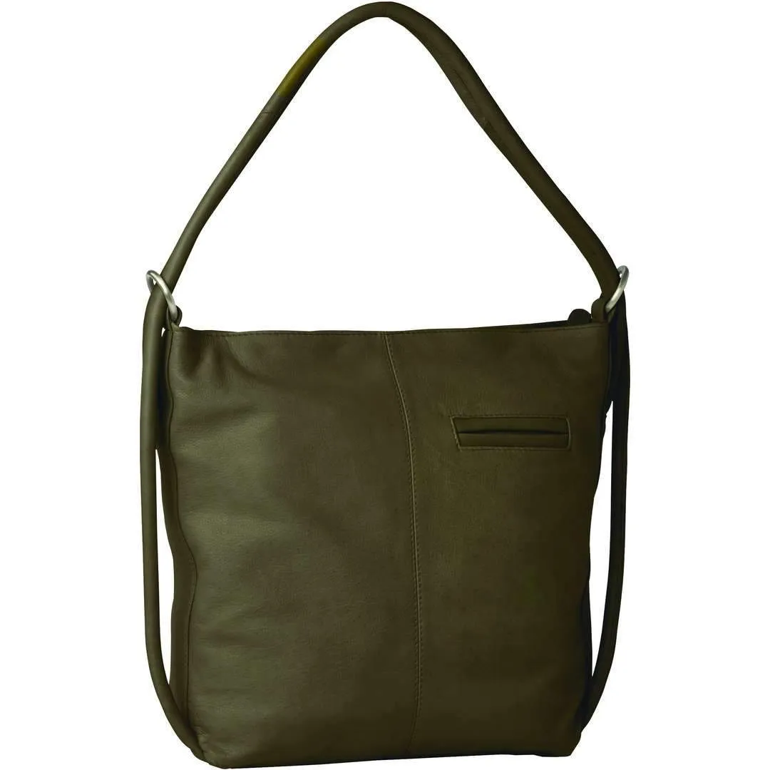 Indiana Leather Convertible Handbag Backpack - Large