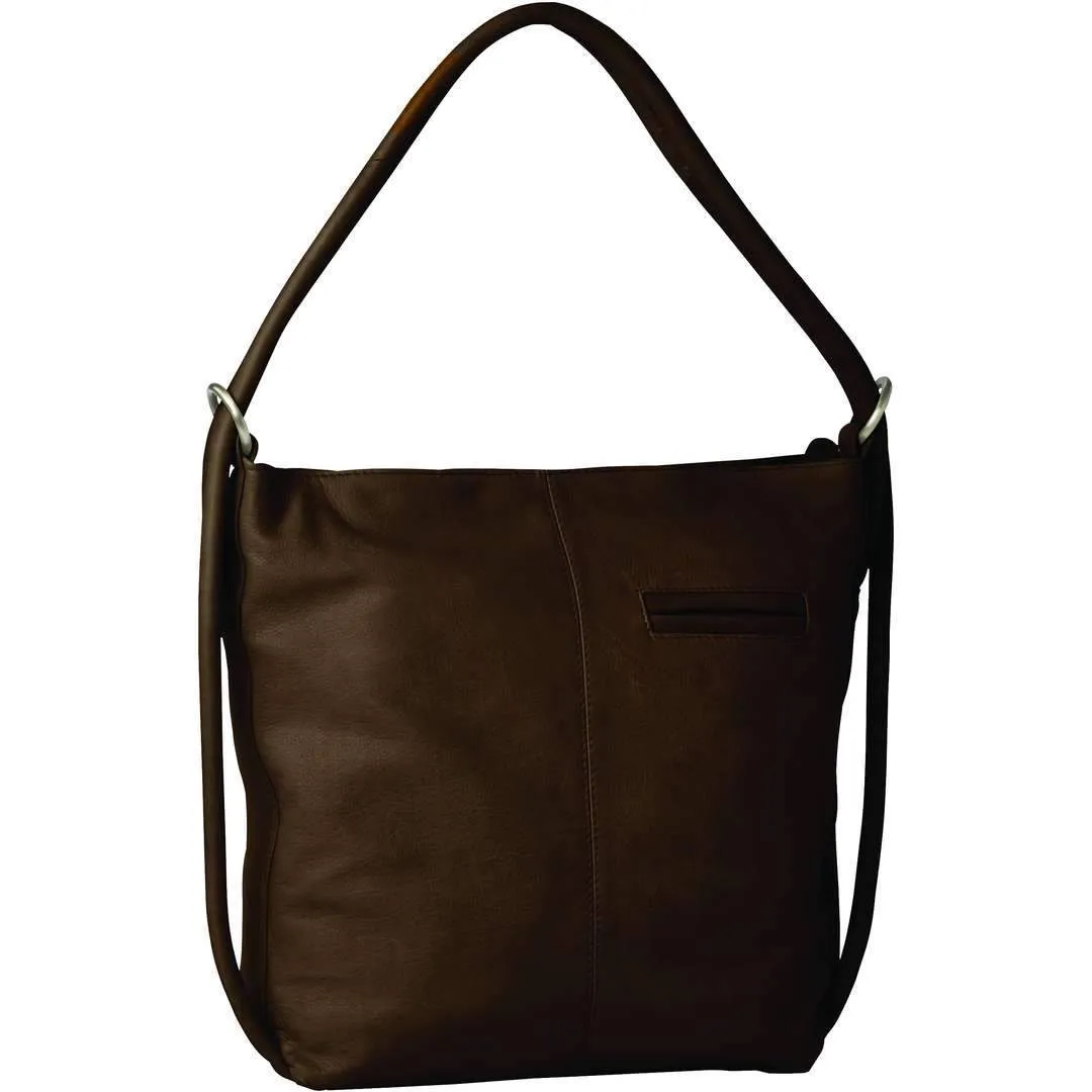 Indiana Leather Convertible Handbag Backpack - Large