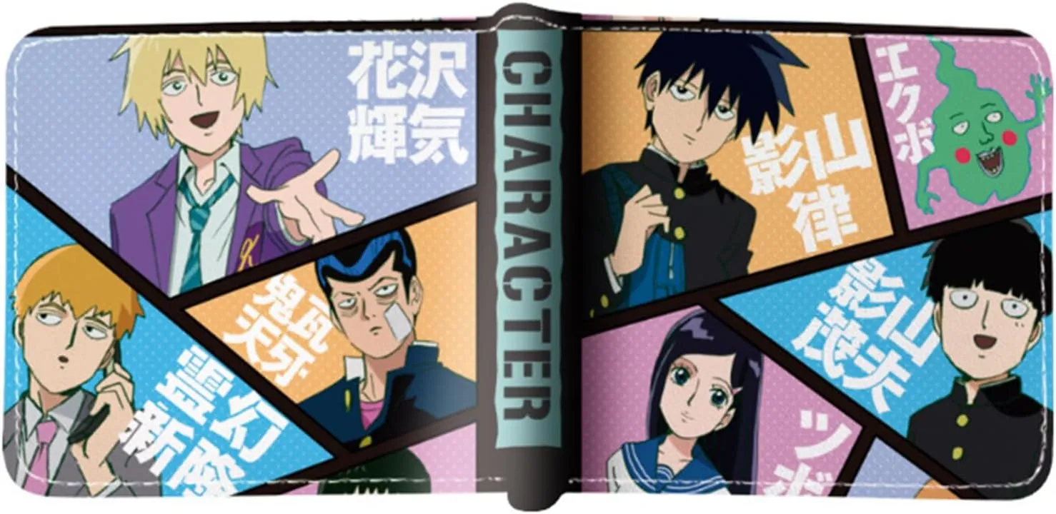 ISaikoy Anime Mob Psycho 100 Wallet Bifold Credit Card Case Passport ID Card Holder 1