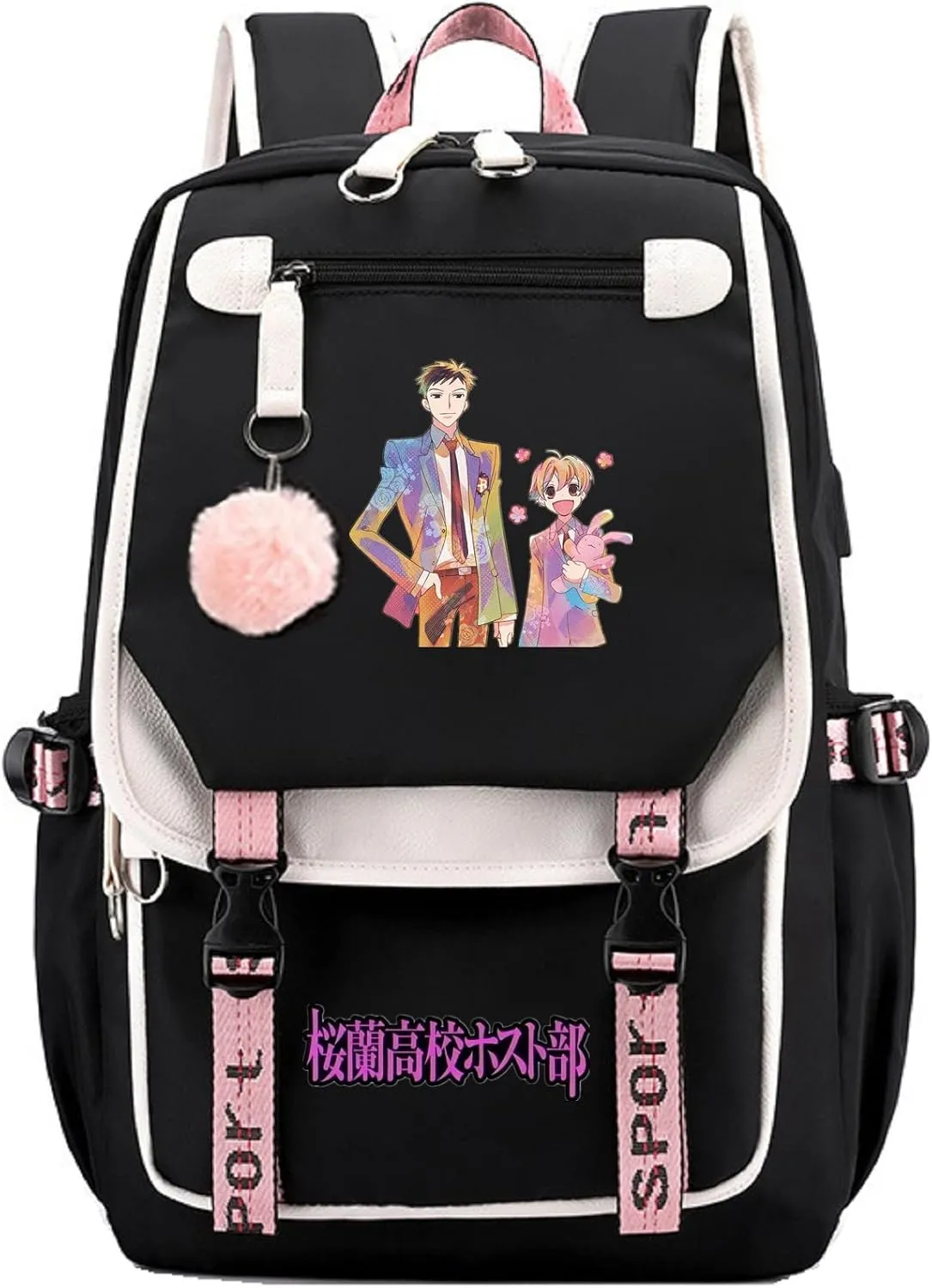 ISaikoy Anime Ouran High School Host Club Backpack Shoulder Bag Bookbag Student School Bag Daypack Satchel B13