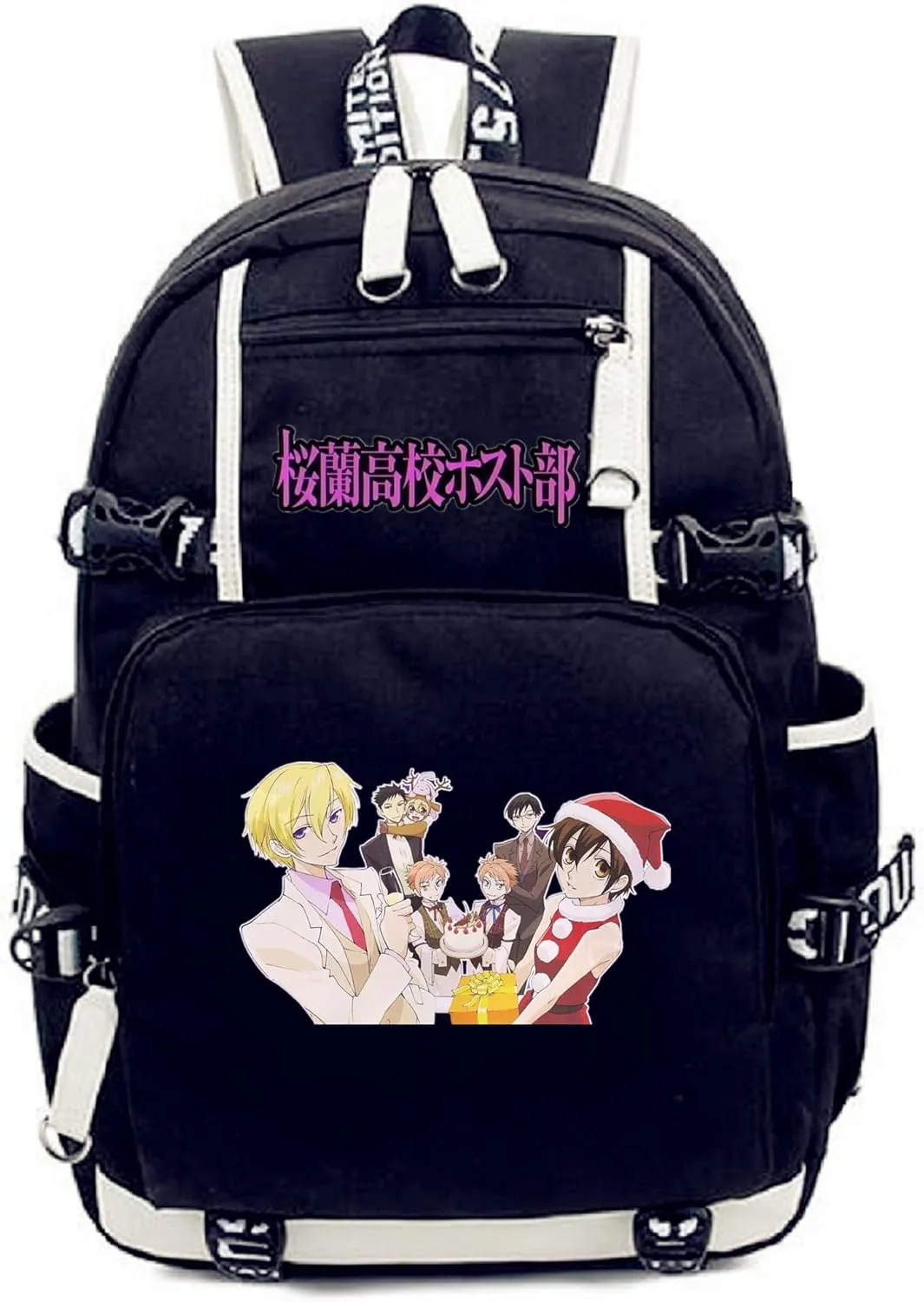 ISaikoy Anime Ouran High School Host Club Backpack Shoulder Bag Bookbag Student School Bag Daypack Satchel C11