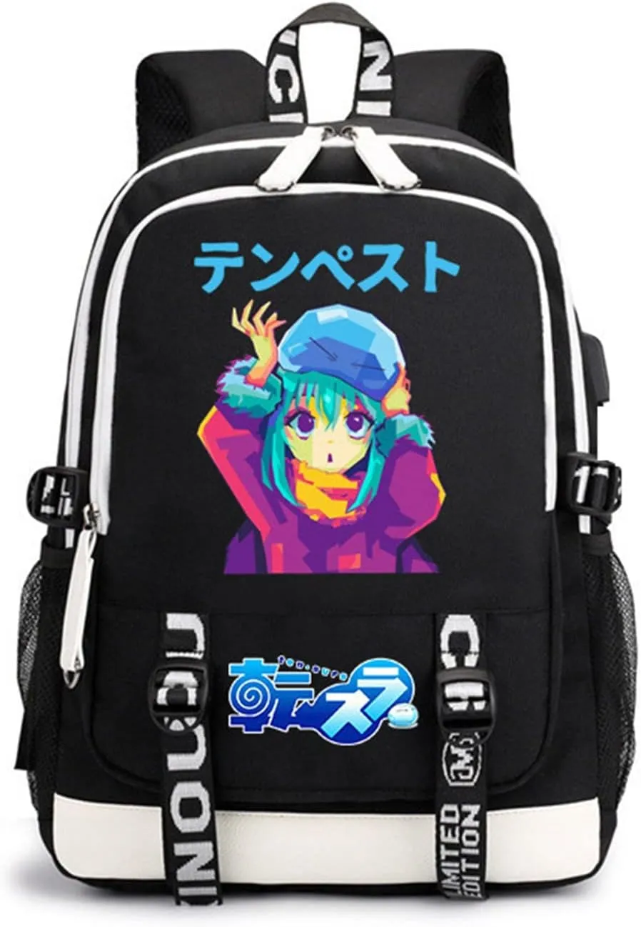 ISaikoy Anime Rimuru Tempest Backpack Shoulder Bag Bookbag Daypack School Bag E2