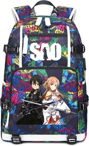 ISaikoy Anime Sword Art Online Backpack Bookbag Daypack School Bag Laptop Shoulder Bag N13