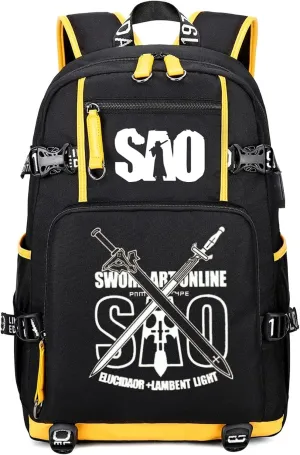 ISaikoy Anime Sword Art Online Backpack Bookbag Daypack School Bag Laptop Shoulder Bag N1