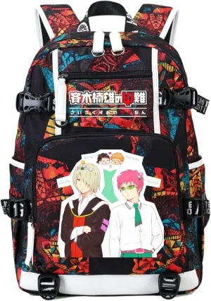 ISaikoy Anime The Disastrous Life Of Saiki K Backpack Shoulder Bag Bookbag Daypack School Bag 13