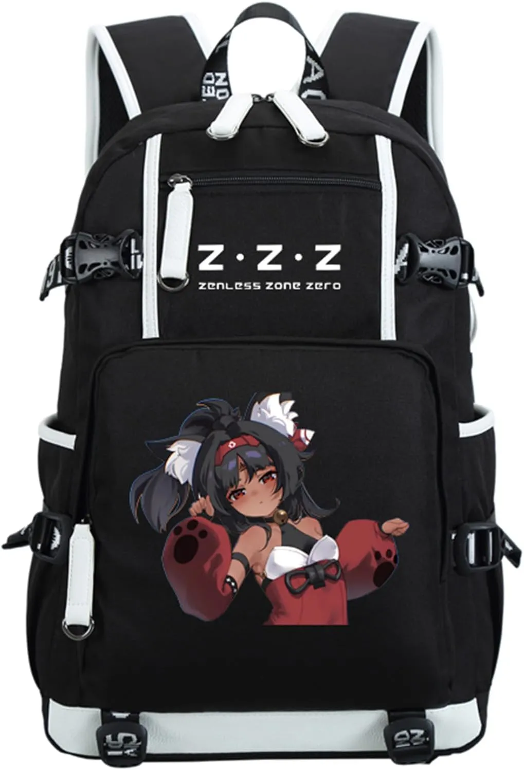 ISaikoy Game Zenless Zone Zero Backpack Daypack Bookbag Laptop Bag School Bag with USB Port 14