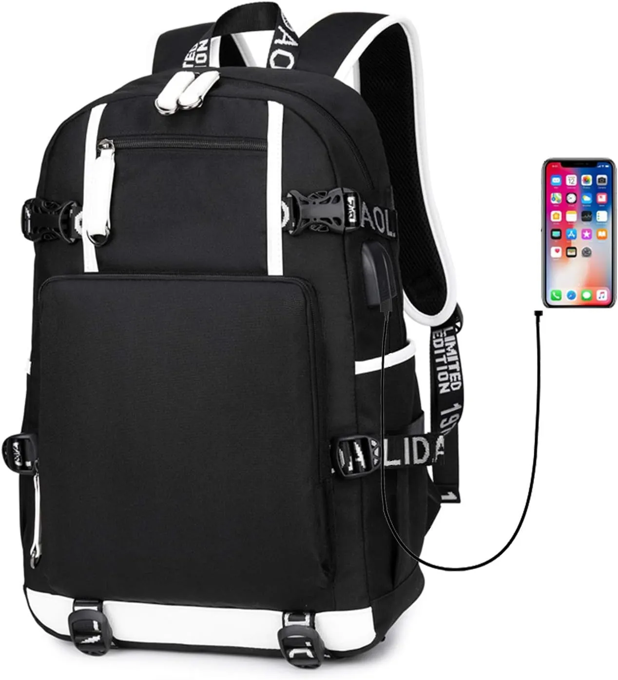 ISaikoy Game Zenless Zone Zero Backpack Daypack Bookbag Laptop Bag School Bag with USB Port 2