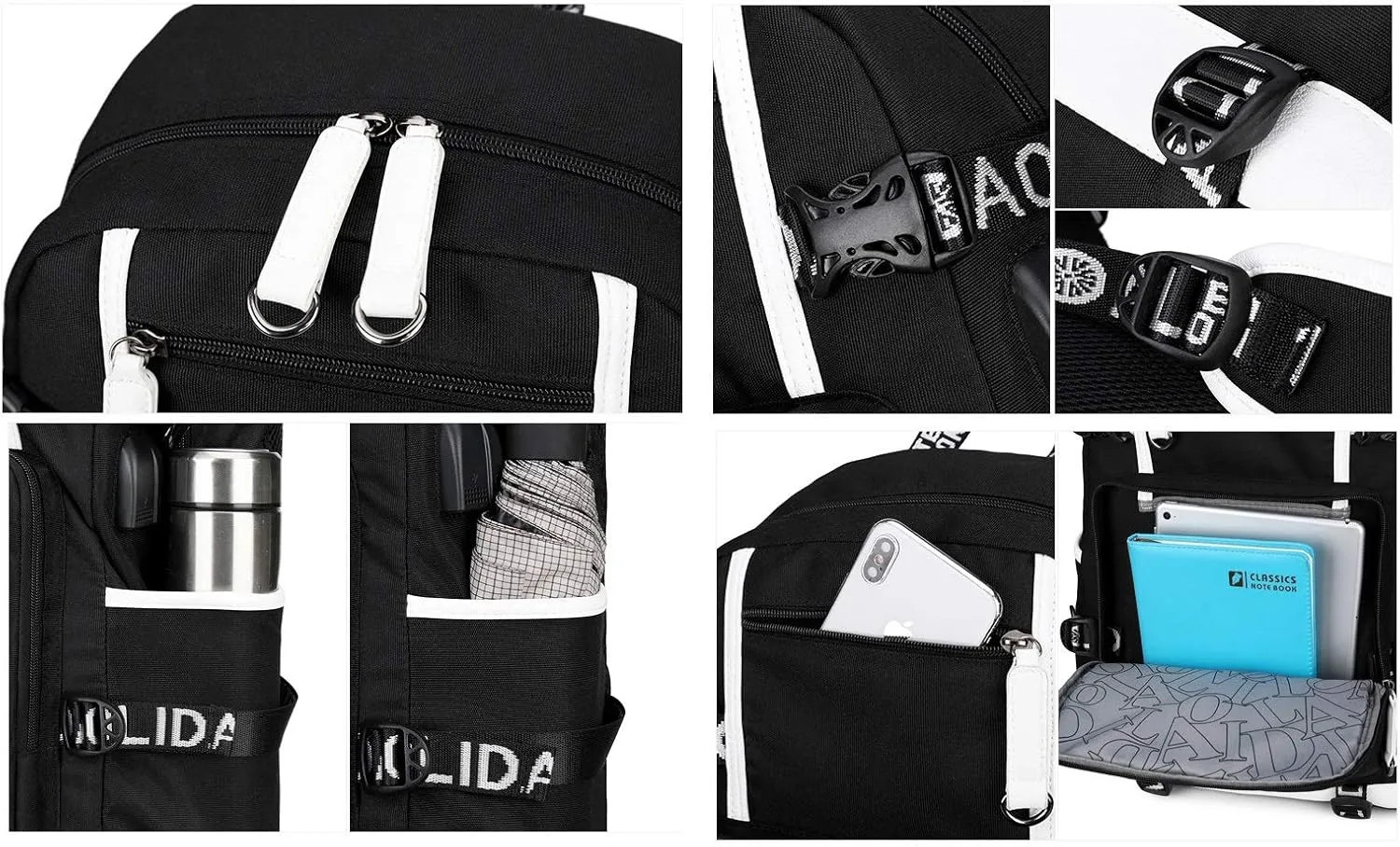ISaikoy Game Zenless Zone Zero Backpack Daypack Bookbag Laptop Bag School Bag with USB Port 2