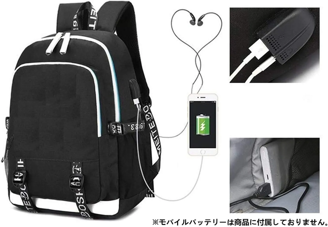 ISaikoy Zenless Zone Zero Backpack Daypack Bookbag Laptop Bag School Bag with USB Port 12