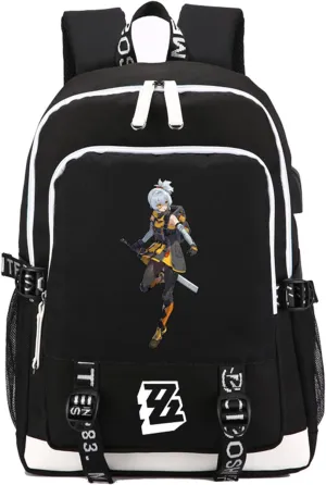 ISaikoy Zenless Zone Zero Backpack Daypack Bookbag Laptop Bag School Bag with USB Port 12