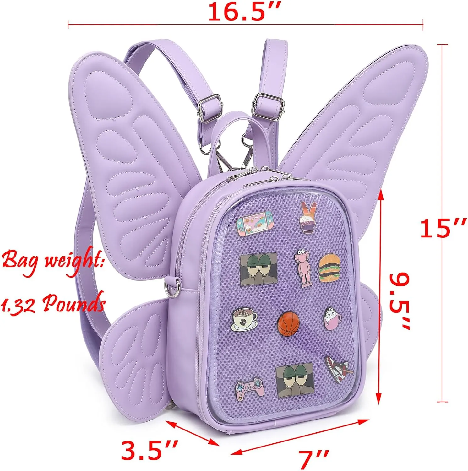 Ita Bag Backpack Butterfly Wings Fashion Purses and Handbags JK Bags Detachable Straps