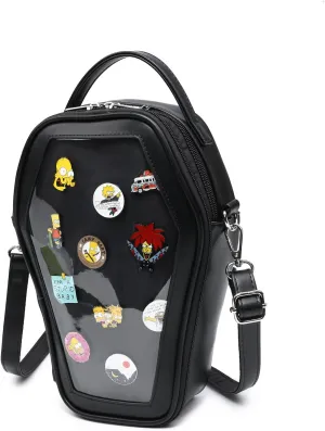 Ita Bag Backpack Gothic Coffin Shape Fashion Purses and Handbags Halloween JK Bags Detachable Cross Straps