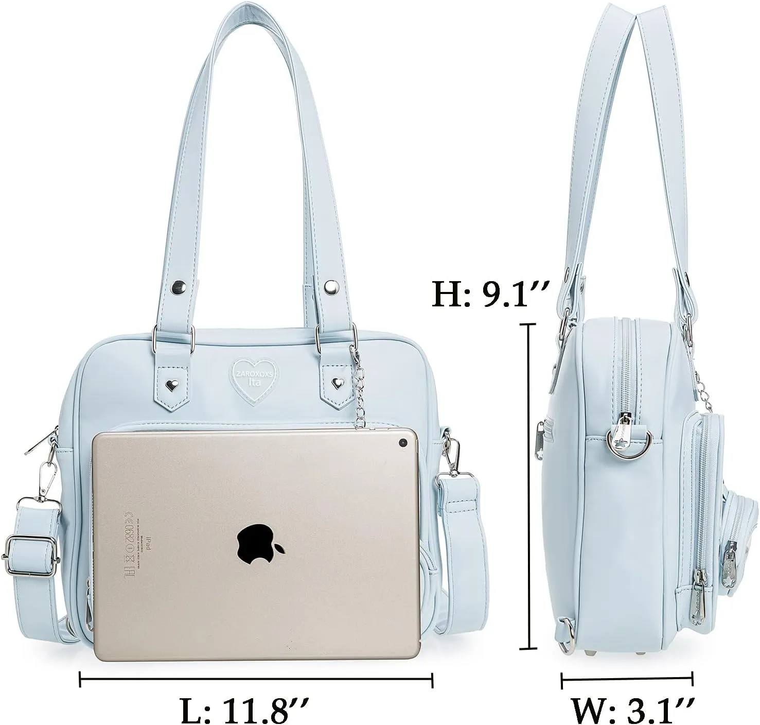 Ita Bag Crossbody Handbags Kawaii Shoulder Purse Square Backpack with Insert Anime Pins Display
