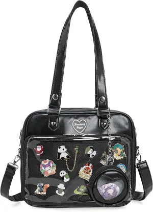 Ita Bag Crossbody Handbags Kawaii Shoulder Purse Square Backpack with Insert Anime Pins Display