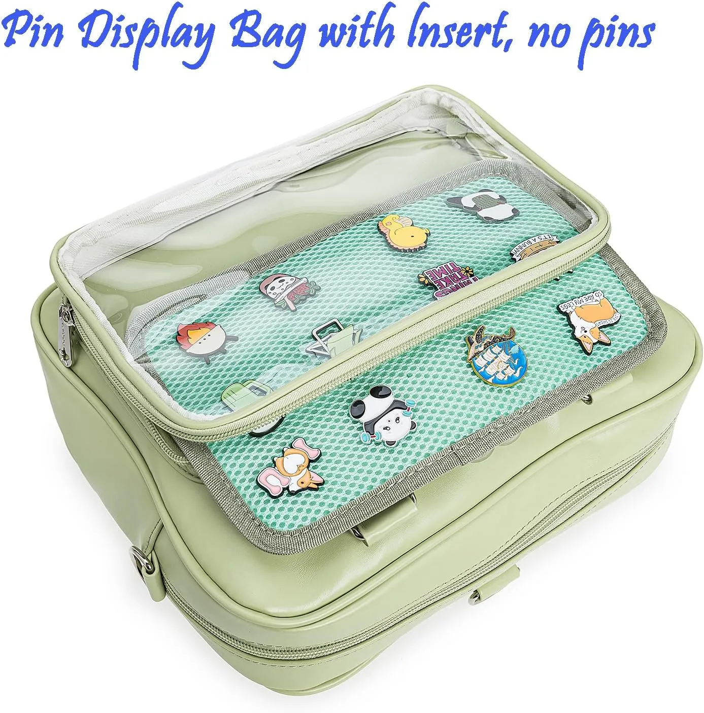 Ita Bag Crossbody Handbags Kawaii Shoulder Purse Square Backpack with Insert Anime Pins Display