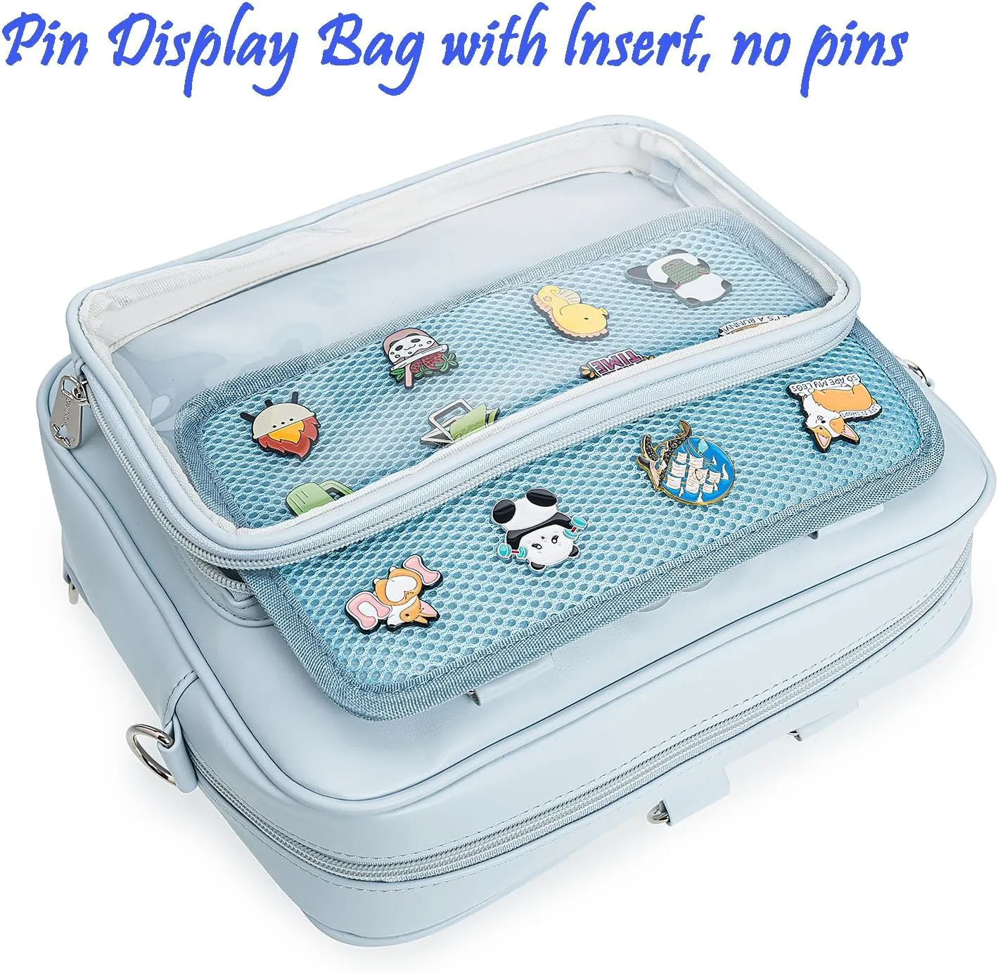 Ita Bag Crossbody Handbags Kawaii Shoulder Purse Square Backpack with Insert Anime Pins Display