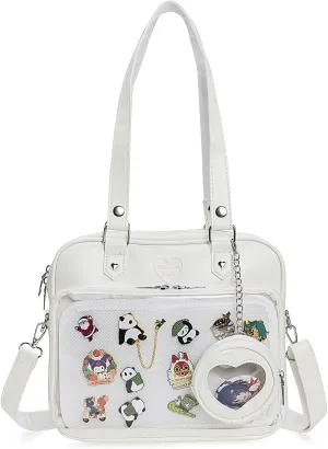 Ita Bag Crossbody Handbags Kawaii Shoulder Purse Square Backpack with Insert Anime Pins Display