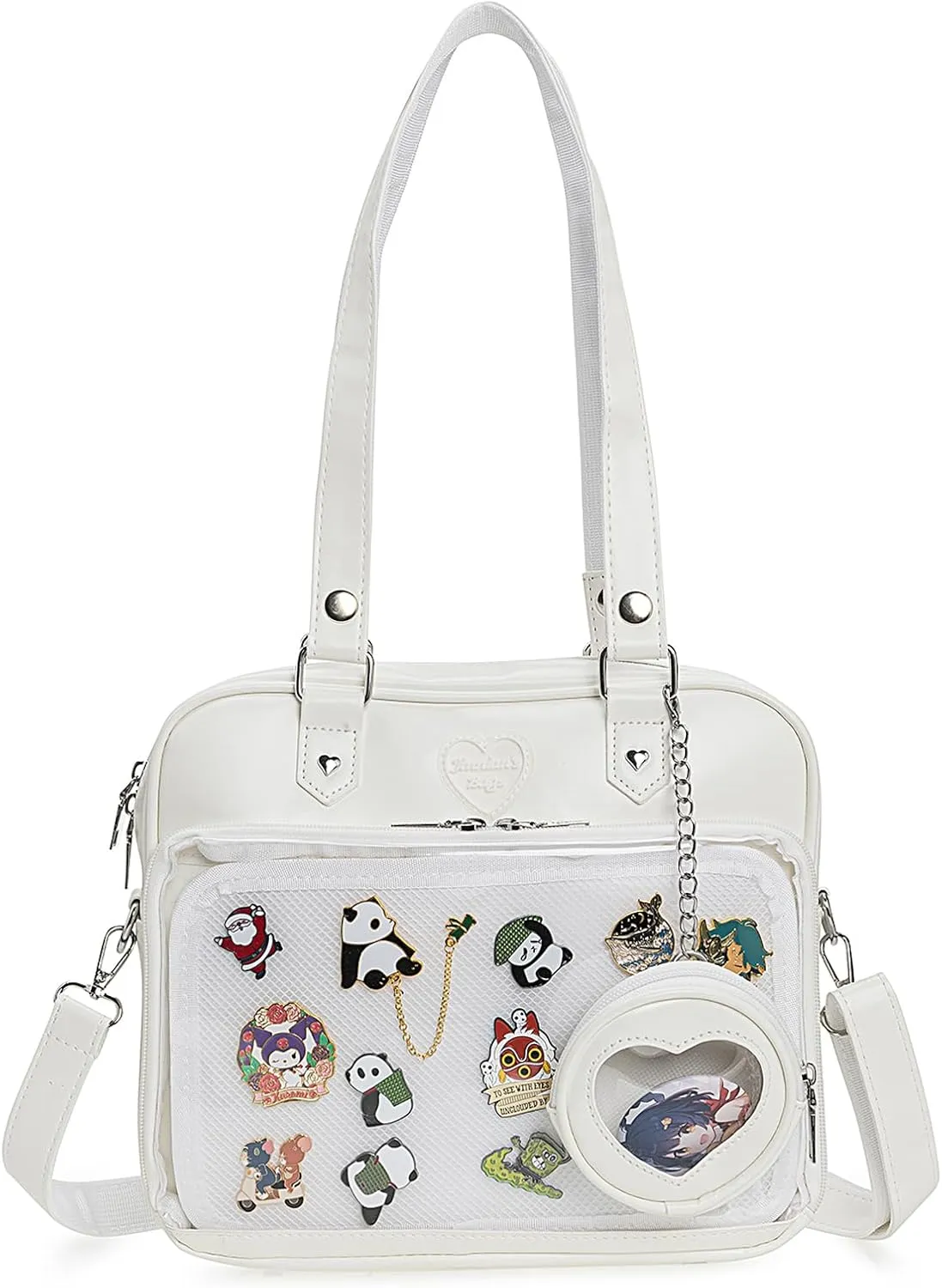 Ita Bag Crossbody Handbags Kawaii Shoulder Purse Square Backpack with Insert Anime Pins Display