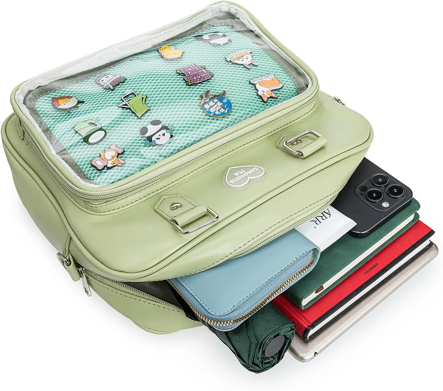 Ita Bag Crossbody Handbags Kawaii Shoulder Purse Square Backpack with Insert Anime Pins Display