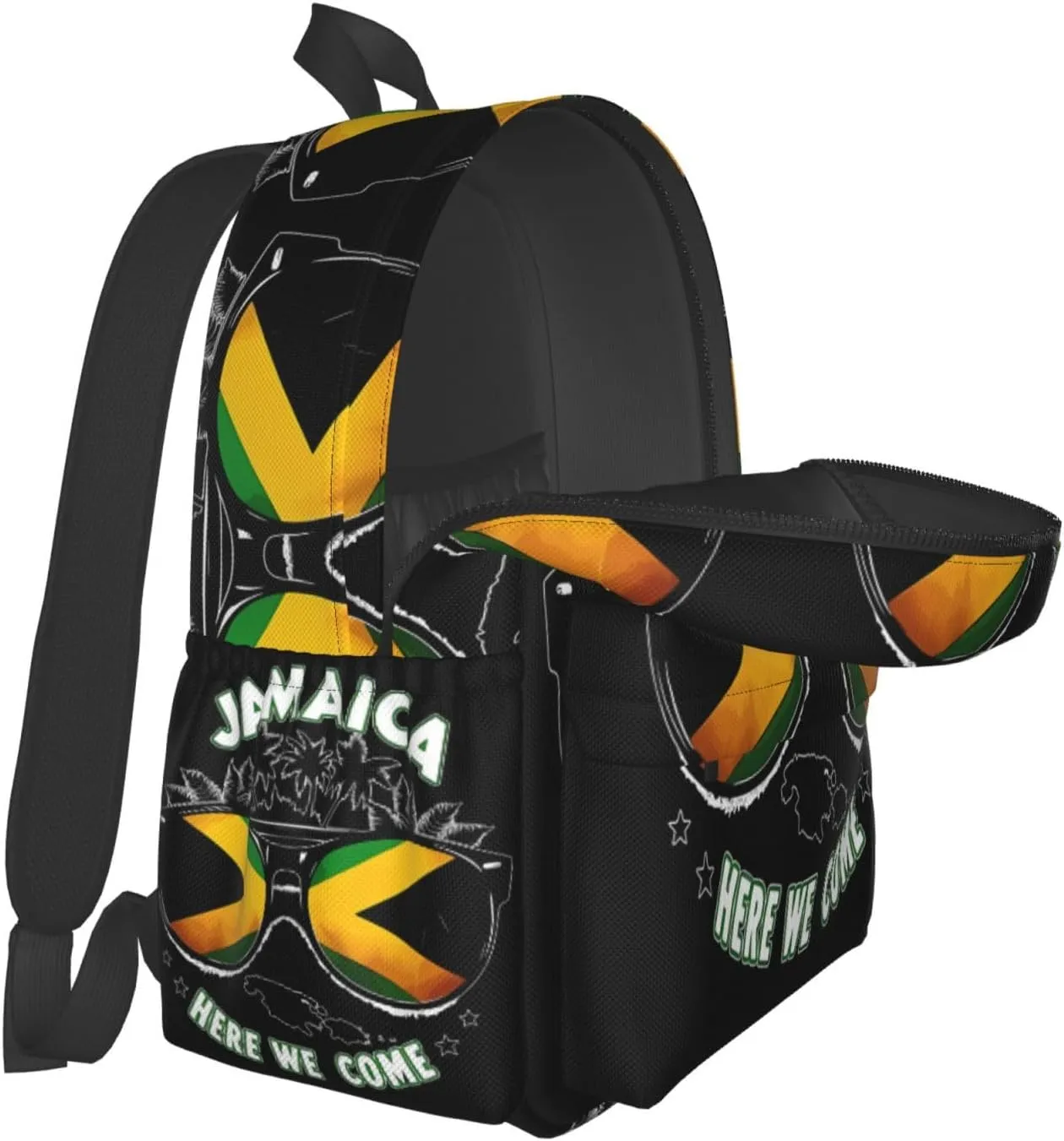 Jamaica Vacation Here We Come Laptop Backpack Work Travel Backpacks Business Rucksack Casual Outdoor Daypack with Adjustable Strap Bags for Sports Office Gym Hiking