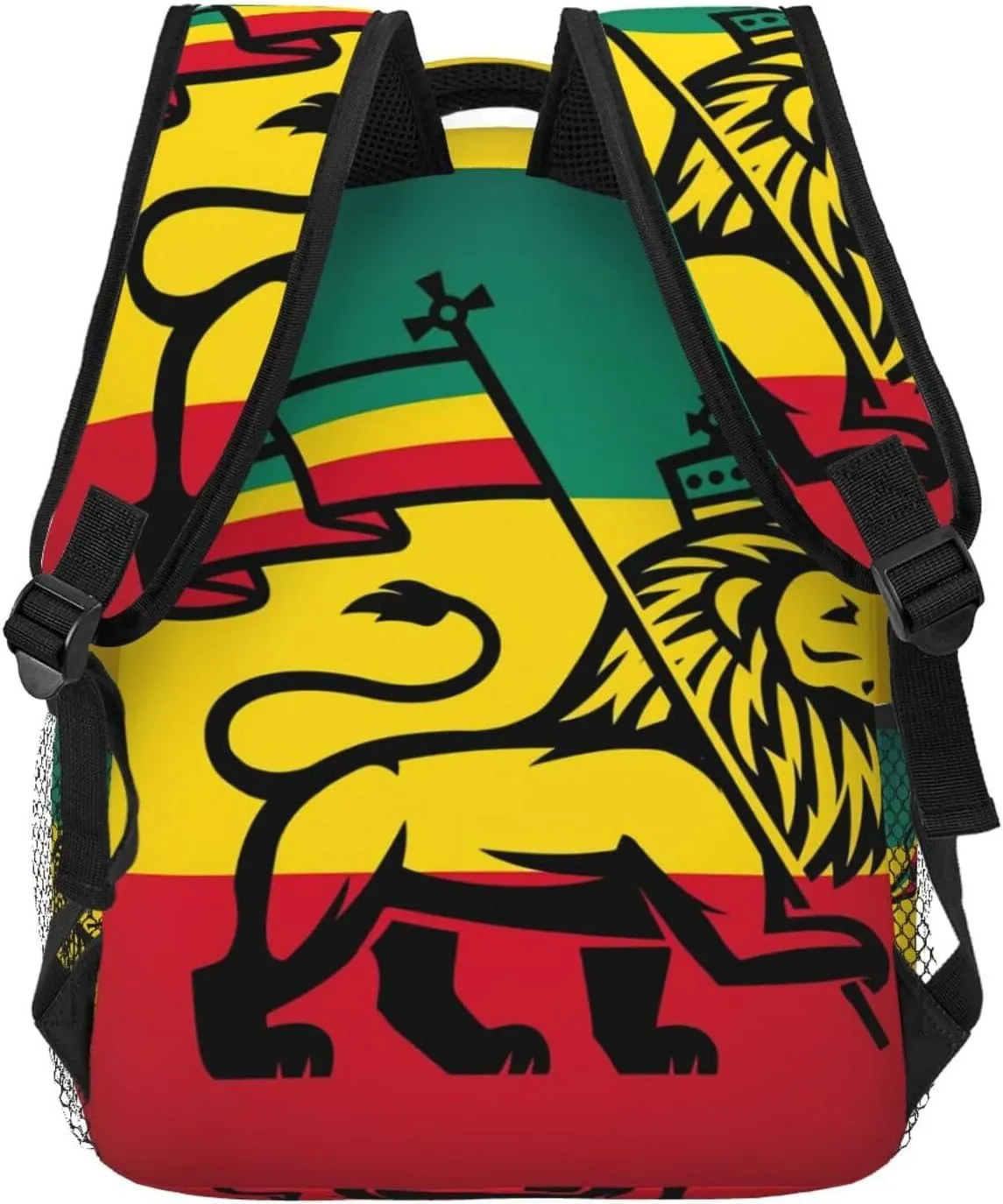 Jamaican Flag Rasta Reggae Judah Lion Backpacks 15in Laptop Backpack Multipurpose Double Shoulder Bag For Men Women Gifts