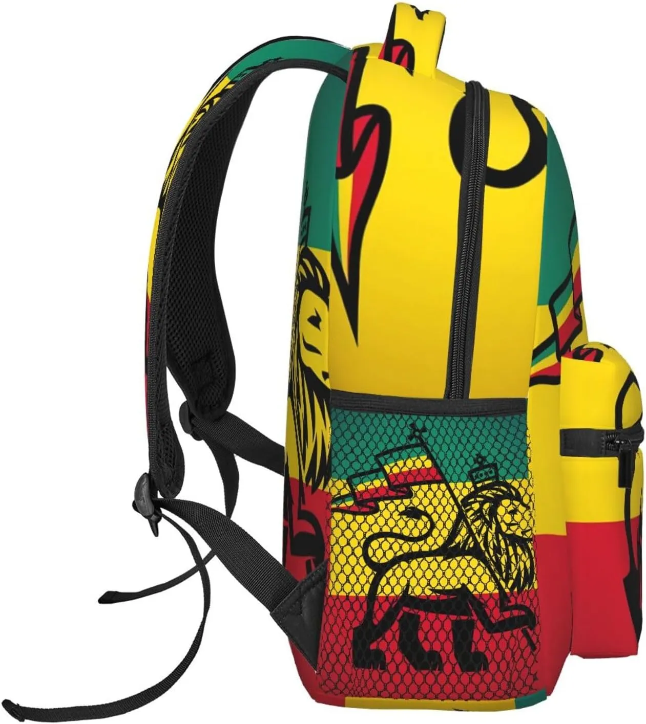 Jamaican Flag Rasta Reggae Judah Lion Backpacks 15in Laptop Backpack Multipurpose Double Shoulder Bag For Men Women Gifts