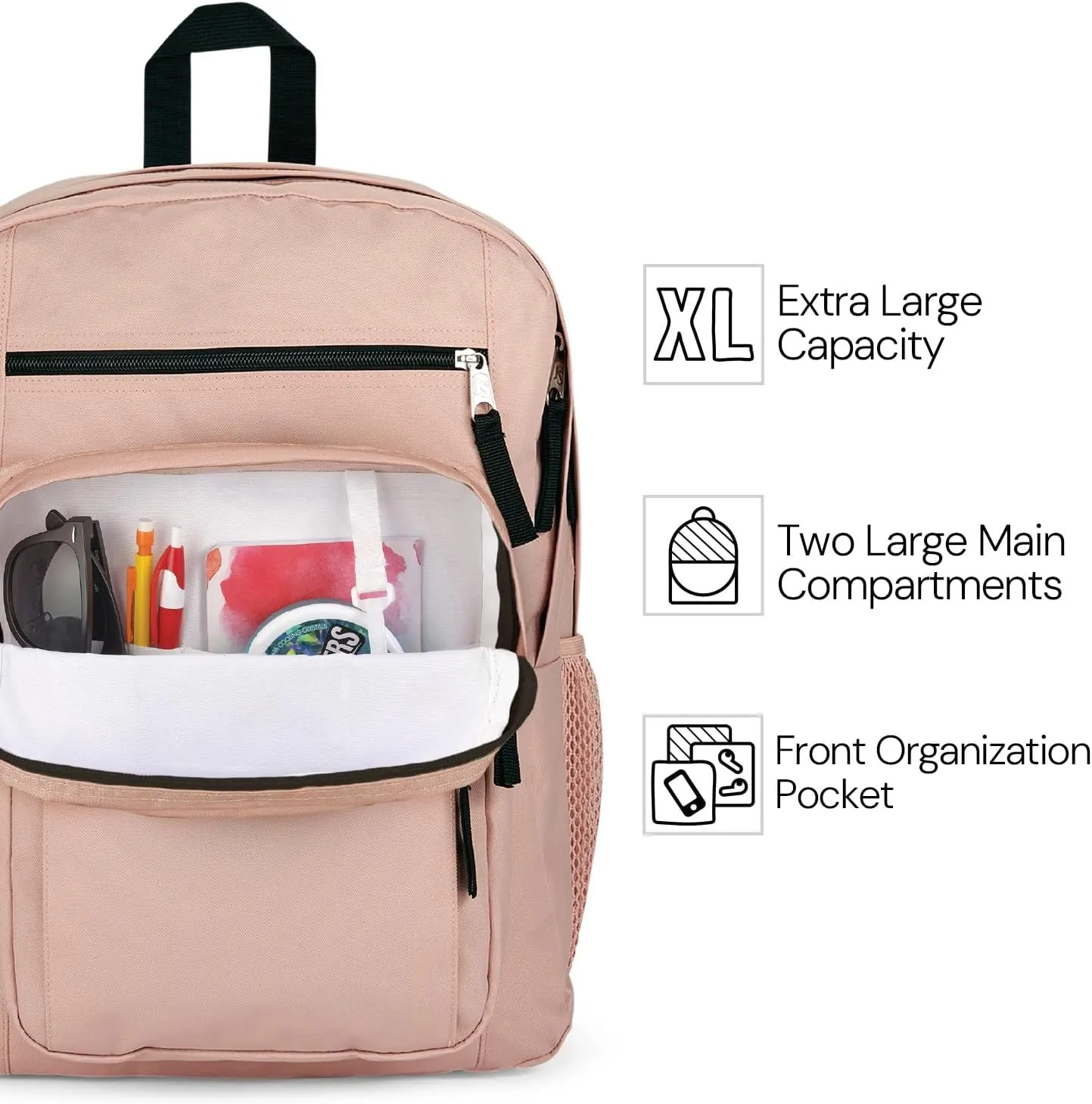 JanSport Laptop Backpack - Computer Bag with 2 Compartments, Ergonomic Shoulder Straps, 15” Laptop Sleeve, Haul Handle - Blue Dusk