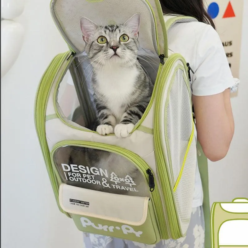 Jelly Cat Carrying Backpack 4 Color Foldable Cat Bag