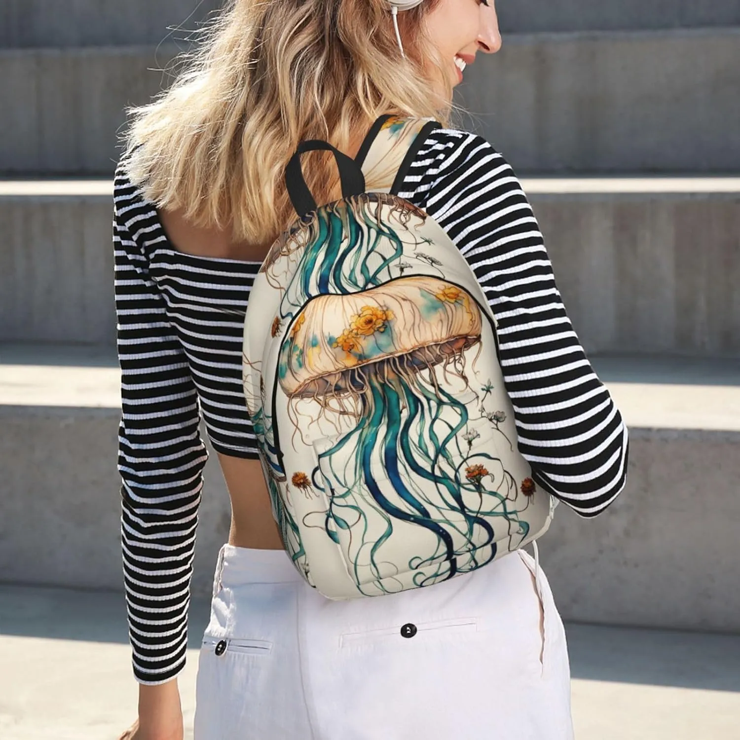 Jellyfish Pattern print Backpack Travel Backpacks for Women Men College Backpack Computer Bag for Travel