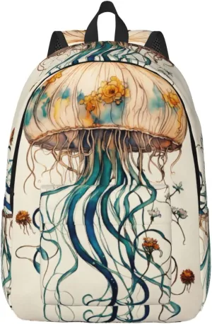 Jellyfish Pattern print Backpack Travel Backpacks for Women Men College Backpack Computer Bag for Travel