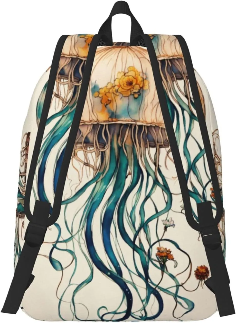 Jellyfish Pattern print Backpack Travel Backpacks for Women Men College Backpack Computer Bag for Travel