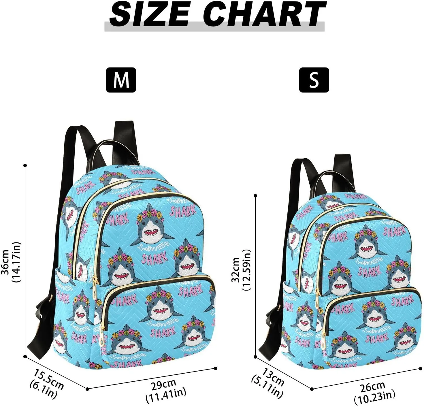 JIPONI Sharks and Garlands Small Backpack for Women, Travel Purse Back Pack, Casual Daypack, Lightweight Bag-S