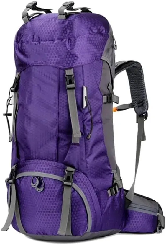 JSEIAJB 60L Outdoor Backpack Camping Climbing Bag Waterproof Mountaineering Hiking Backpacks Sport Bag