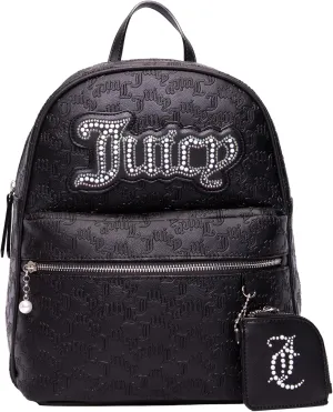 Juicy Couture Women's String of Pearls Backpack, LIQUORICE, One Size