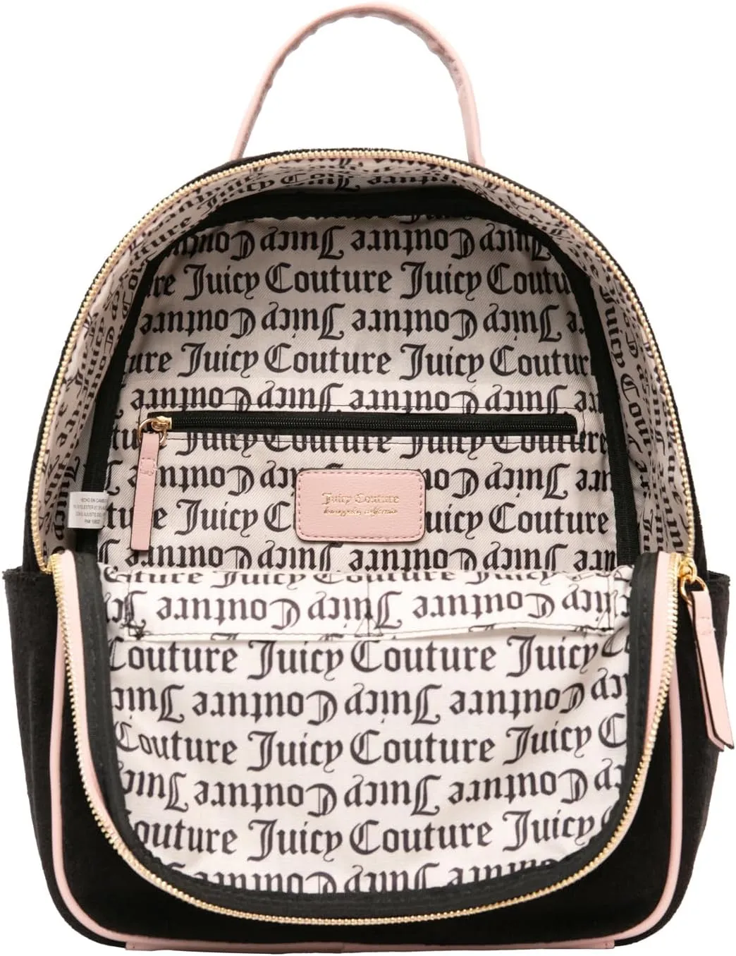 Juicy Couture Women's WINGIN’ IT Backpack, LIQUORICE/Pink Dia, One Size