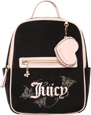 Juicy Couture Women's WINGIN’ IT Backpack, LIQUORICE/Pink Dia, One Size