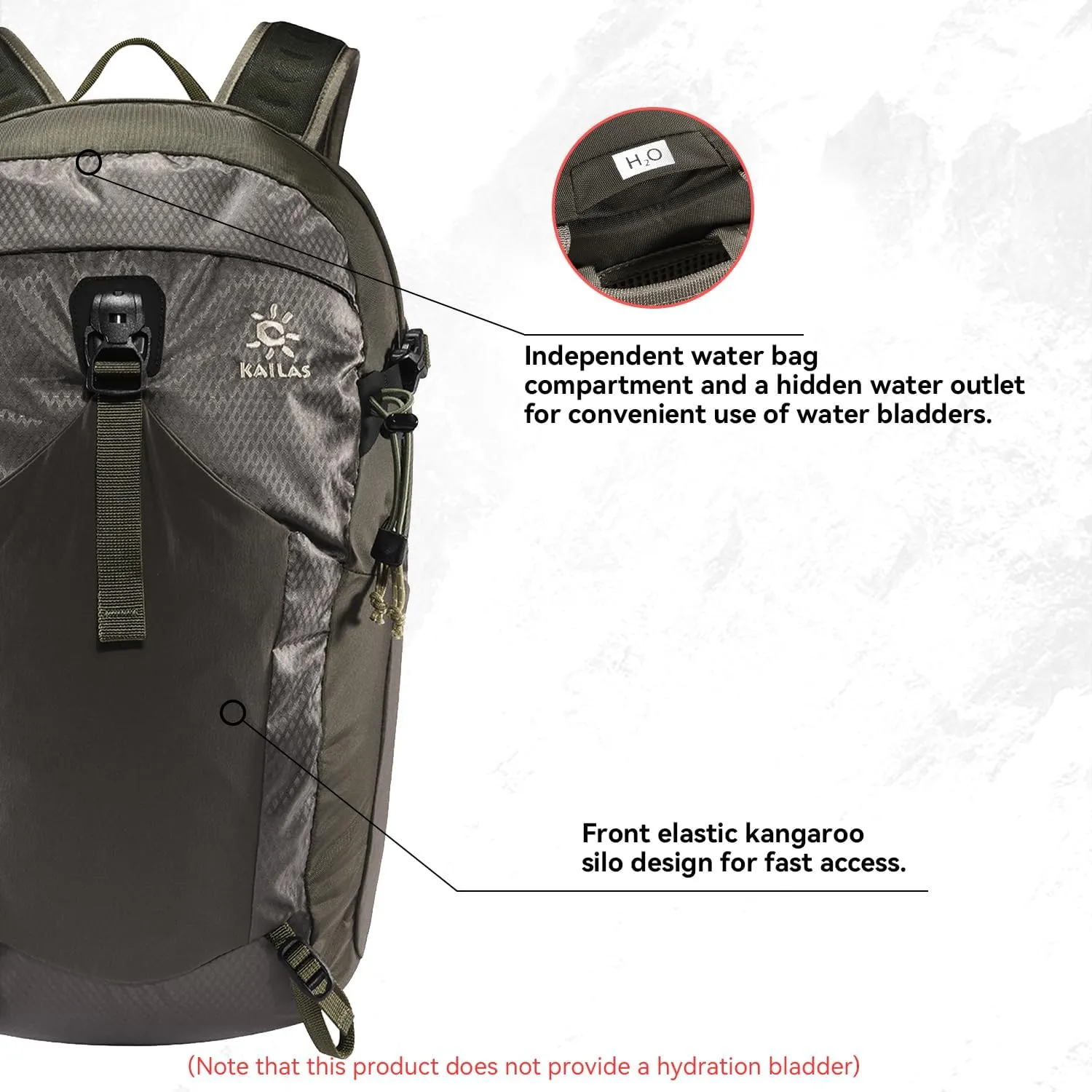 KAILAS Hurricane 20L 26L Hiking Backpack Lightweight Trekking Daypack Small Backpacks for Traveling Camping Outdoor