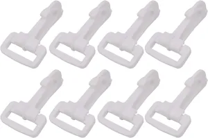 KAM 100pcs Plastic Swivel Snap Hooks Lobster Claw Clasp Trigger Clips Rotary Buckle Hook for Backpack, Webbing Strap, Travel Bag, Handbag, Pet Collar, 25mm, White