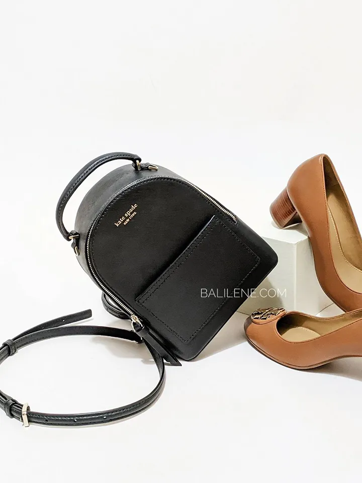 Kate Spade WKRU5984 Cameron Mini Convertible Backpack Bag Black