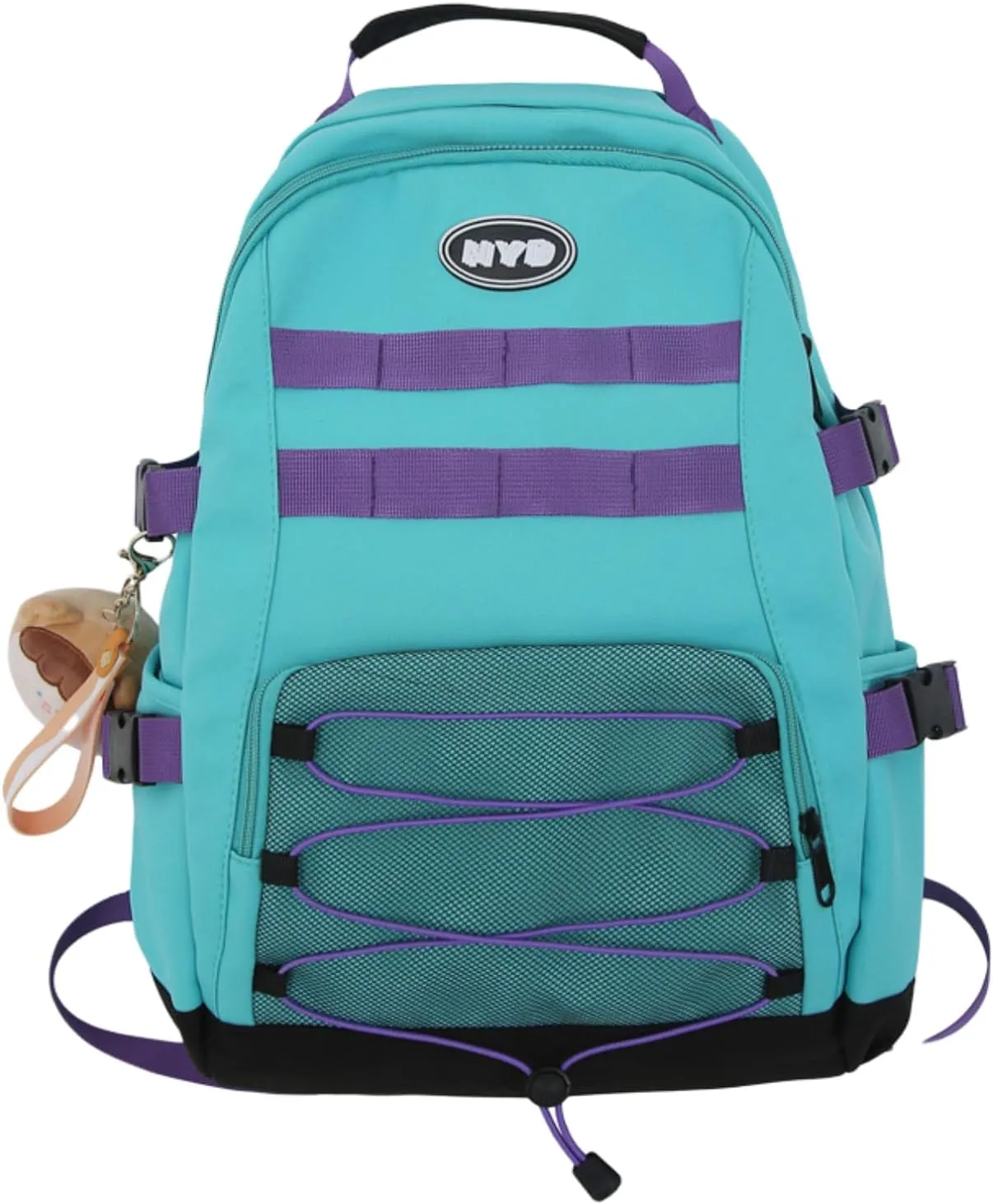 Kawaii Backpack with Cute Accessories Casual Daypack Pendant Travel Lightweight Bags Waterproof Backpacks Women, Green, One Size