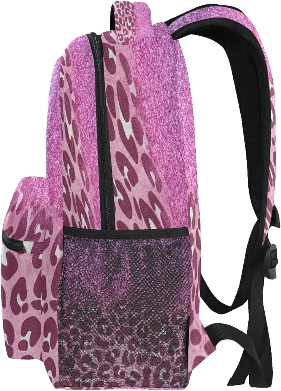 Kcldeci Bright Pink African Glitters Leopard Prints Kids Backpack for Boys Girls Elementary Schoolbag Kindergarten Bookbags Preschool School Bag Toddler Book Bags Travel Bag
